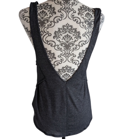 Lululemon Seek The Heat Tank Heathered Black / Black Rel: 10/2014 Women's size 6 - Picture 4 of 10